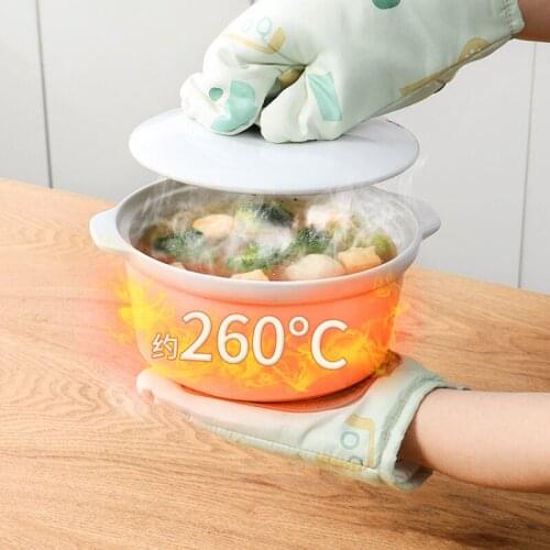Multi-function microwave oven mitts against hot little fresh household kitchen oven baking temperature thick gloves