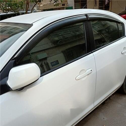 Awning Shelters For Mazda 3 2006-2013 Window Visor Vent Shades Plastic Rain and shine Sun Deflector Guard Accessories 4PCS/SET