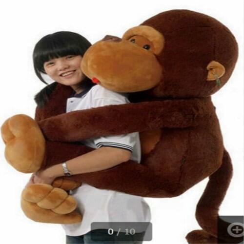 New Lovely Big Brown Monkey Plush Toy Soft Stuffed Giant Animal Doll Kid Gift Hot Toys for Children Cute Plush