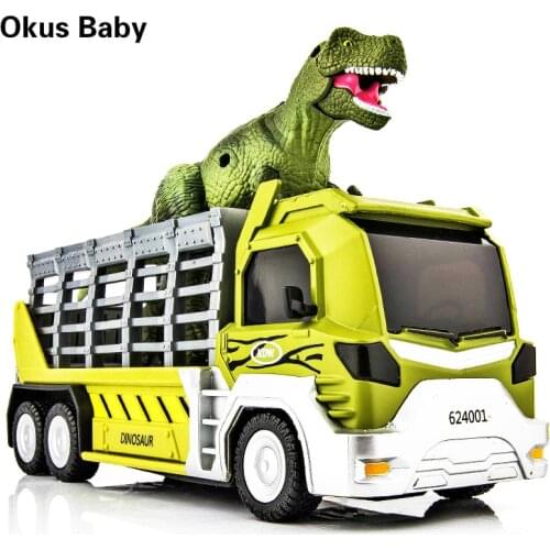 Newest Car Toy Dinosaurs Transport Car Carrier Truck Toy Pull Back Vehicle Toy with Dinosaur Gift for Children