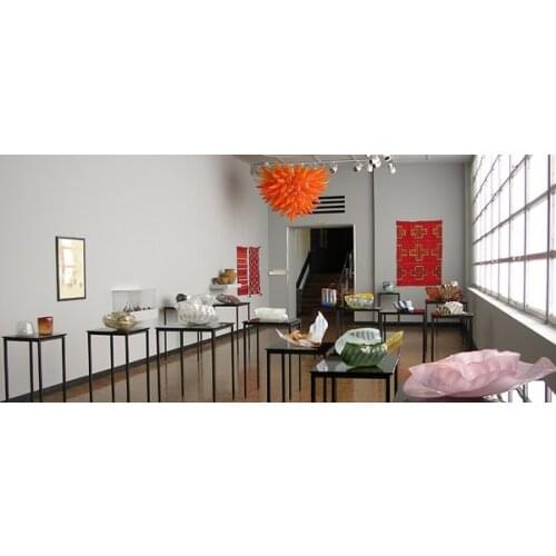 New Home Decor Orange Flower Chandelier LED Bulbs Pretty Hand Blown Glass AC 110/120/220/240V Manufacturer