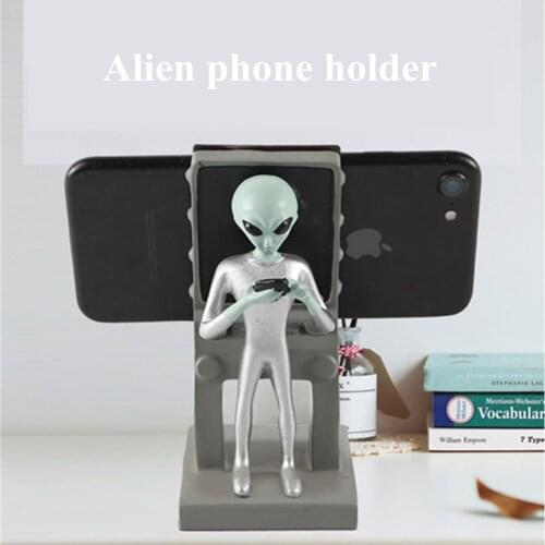 Manufacturer Custom Cartoon Alien Phone Stand Creative Phone Holder Tablet PC Phone Stand Lazy Phone Stand