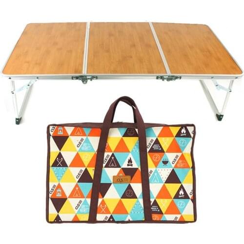 Portable Bamboo Table Durable Lightweight Useful Small Firm Versatile Outdoor Folding Table Camping Picnic Barbecue Mini Table