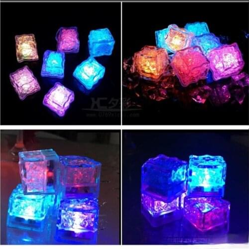Christmas Decoration Flash Ice Cube WaterActived Led Light Put Into Water Drink Flash Automatically for Party Wedding Bars