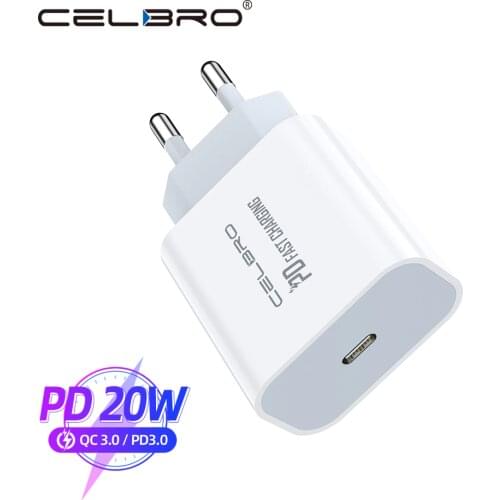 2020 18W 20W PD USB Type C Quick Charger Adapter Charging For IPhone 12 Mini Pro 11 XR X 8 Max Fast Charge EU US Travel PD Port