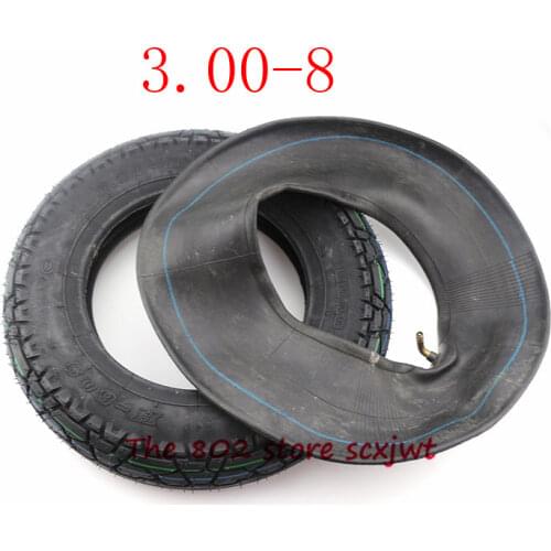 Super 3.00-8 inner and outer tire 3.00-8 tube tyre fits Gas and Electric Scooters Warehouse Vehicles Mini Motorcycle