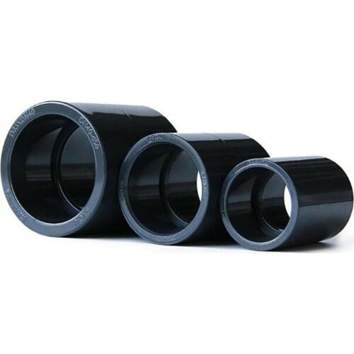 Dark Grey UPVC Socket Straight Connector Thicken Solvent Weld PRESSURE Pipe Fittings 20mm to 110mm Aquarium Fish Tank Tube DIY