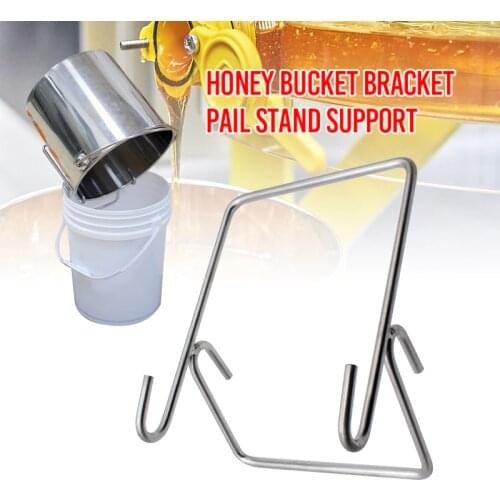 Stainless Steel Bee Honey Bucket Rack Holder Beekeeping Beekeepers Tool Pail Stand Support Apiculture