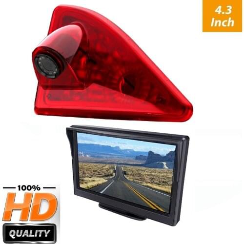 HD 720P Misayaee Brake Light Rear Camera+4.3'' monitor for Nissan NV400/Renault Master/Opel Movano B 2010-2019 Rear View Camera