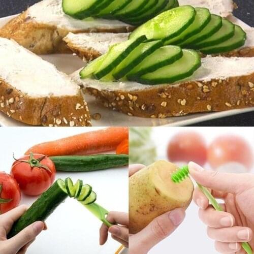 1 pcs Manual Spiral Screw Plastic Plastic Slicer PP Potato Carrot Cucumber Vegetable Spiral Knife Kitchen Utensils PYKC0610-6