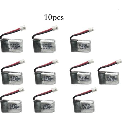 10Pcs/lot 3.7V 150mAh Lipo Battery for JJRC H8 H20 H36 Mini Eachine E010 H8 Furibee F36 H36 Syma X2 Nihui 010 U207 H2 RC Drone