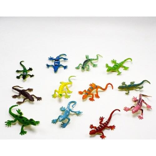 12 Pcs Realistic Plastic Tricky Toy Fake Lizard Garden Props Joke Prank Halloween Horror Toys