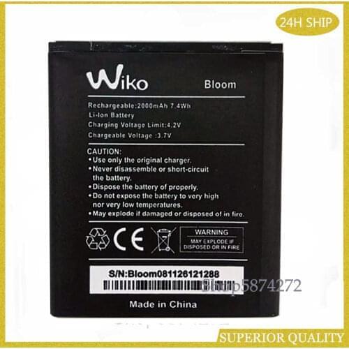 Bloom Battery For Wiko Bloom Mobile Phone High Capacity 2000mAh Battery Good Quality Replacement Li-ion Bateria battery