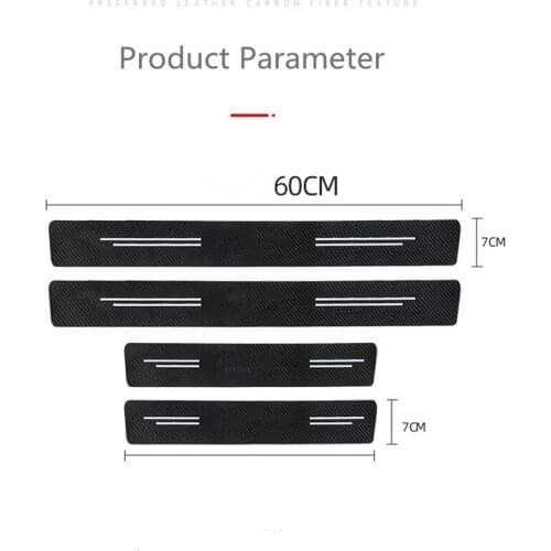 For Chevrolet Lova Cruze Aveo Spark Epica Accessories 4Pcs Car Styling Threshold Door Sill Pedal Protector Carbon Fiber Stickers