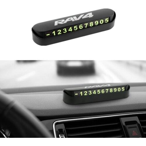 Car Temporary Parking Card Phone Number Card Plate Sticker for Toyota RAV4 Accessories Car-Styling