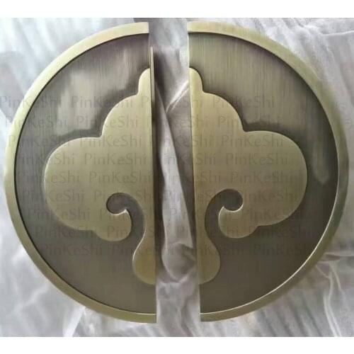 Geen bronze color Cloud shape wooden door handle, steel door round handles