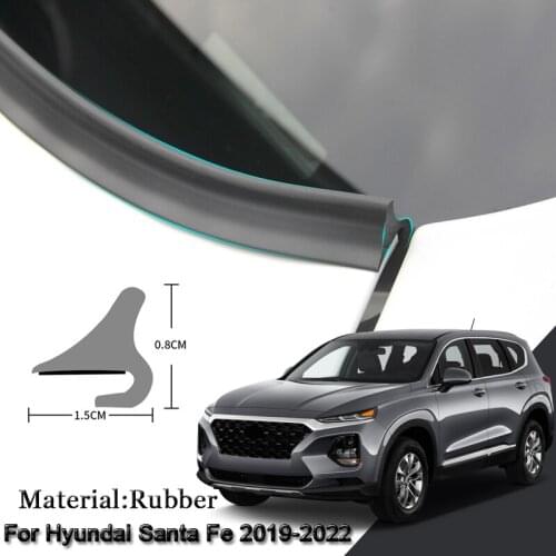 DIY Car Seal Strip Windshied Spoiler Filler Protect Edge Weatherstrip Strip Sticker Accessories For Hyundai Santa Fe 2019-2022