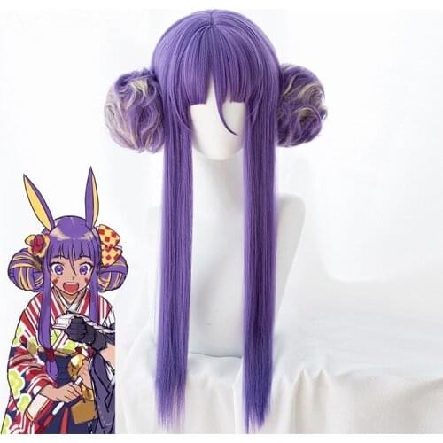 Fate / Grand Order Nito Kris kimono version purple big hair bag Cosplay Wig