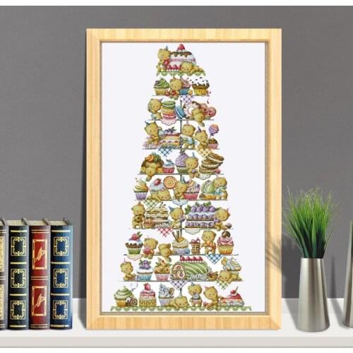 G58-10F Stich Cross Stitch Kits Craft Packages Cotton Fabric Floss Counted New Designs Needlework Embroidery Cross-Stitching