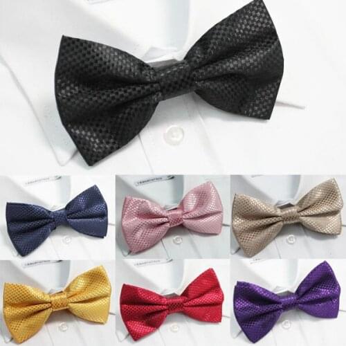 Checkered Bow Ties Mens Solid Bowties Womens Tuxedo General Neckties Butterfly Jacquard Bowtie 20 Colors, 300pcs