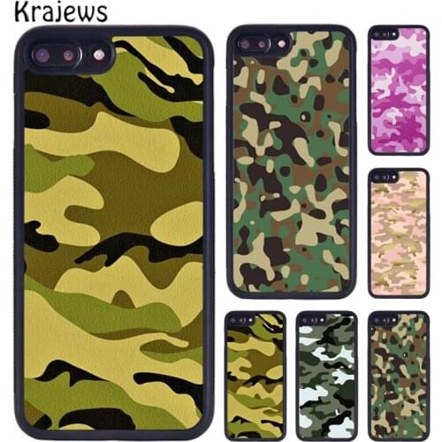 Krajews Army Camo Camouflage Mobile Phone Cases For iPhone X XR XS 11 12 Pro MAX 5 6 6S 7 8 Plus Samsung Galaxy S7edge S8 S9 S10