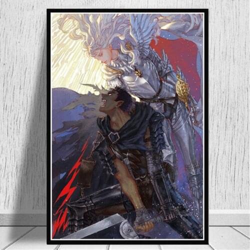 Kentaro Miura Berserk-Japan Cartoon Retro Poster Painting Canvas Picture Prints For Salt Decoration