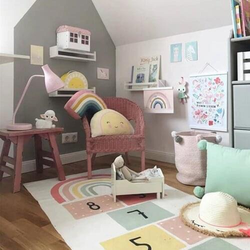 Baby Kids Floor Games Mats Boys Girls Room Floor Digital Checkers Mat Carpet Baby Crawling Room Decoration Accessories Play mat