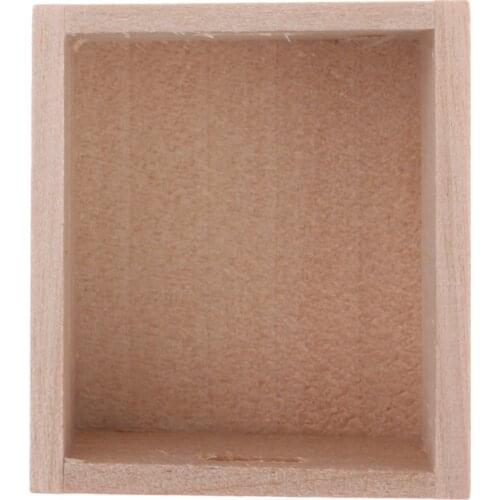 1/12 Scale Dolls House Miniature Blank Carpenter Wooden Vegetable Storage Box Container