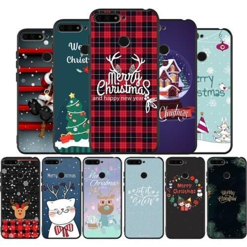 Merry Christmas Black TPU Silicone Soft Phone Case For Honor 8X 9 8 10 20 30 Lite Pro MATE 9 10 20 30 Pro Lite