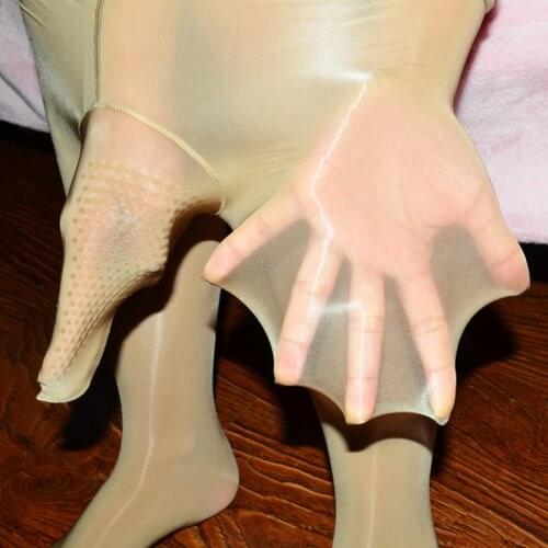 Gay Underwear Sexy Stockings Nylon Mens Closed/Opened Penis Sleeve Oil Light Tight Bottoming Silicone Massage Mens Pantyhose