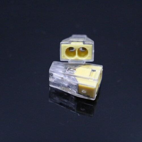 NEW 100pcs PCT-102 PCT102 type 773-102 Push wire wiring connector For Junction box 2 pin conductor terminal block wire connector