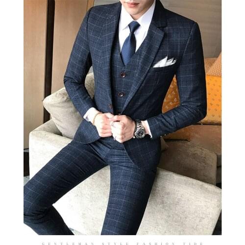 New fashion Silver grey best man groom wedding dress Excellent Men Business Activity Suit Party Prom Suit(jacket+pants+vest+tie)