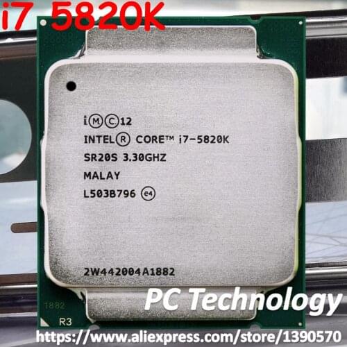 Original Intel core processor i7 5820K SR20S 6-Cores 3.30GHz 22nm 15MB 140W CPU LGA2011-3 i7-5820K free shipping