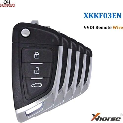 Original XKKF03EN XHORSE Wire Remote Key 3 Buttons Work VVDI Key MAX VVDI2 MINI KEY TOOL