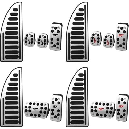 Stainless Car Pedals Covers for Ford Focus 2 3 4 MK2 MK3 MK4 Kuga Escape RS ST 2005-2017 Clutch Gas Brake Pedal Set Pads