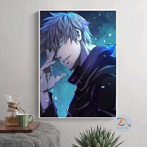 Sukuna Satoru Gojo Jujutsu Kaisen Anime Canvas Painting Decoration Wall Art Bedroom Home Living Room Decoration Print Poster