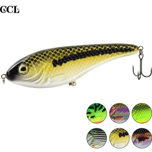 15cm 81g Jerk Bait Slow Sinking VIB Fishing lures Artifical Bionic Bait For Ocean River lakes With NO.2 Treble Hooks 3D eyes