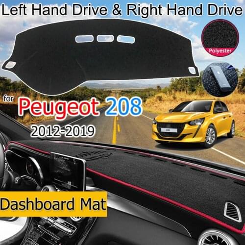 For Peugeot 208 2012~2019 Anti-Slip Mat Dashboard Cover Pad Sunshade Dashmat Protect Carpet Accessories Active Allure GTI
