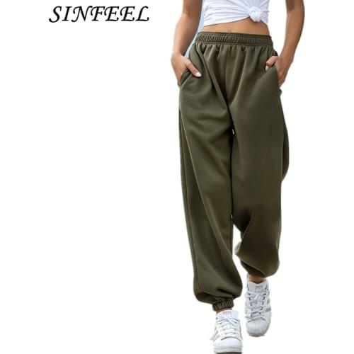 S-2XL Harajuku Joggers Wide Leg SweatPants Women Trousers Plus Size High Waist Sports Pants Streetwear Korean Casual Pant Femme