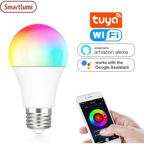 Smartlumi Wifi Smart Led Light Bulb E27 Work with Alexa/Google Home 220V Dimmable Timer Function Magic 9W Lighting Bulb