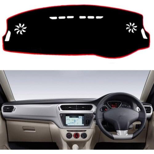 Anti-UV Dashboard Cover Mat Pad Dashmat Dash Sun Shade Protect Carpet Car Accessories For CITROEN Elysee C-Elysee 2014-2018 2019