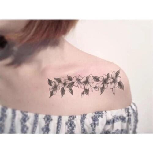 1 pcs Flower leg tattoo paste female thigh winding wreath waterproof simulation tattoo paste small fresh and lasting sticker