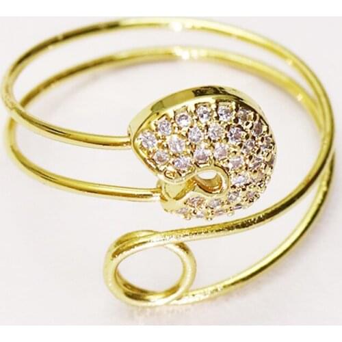 10 Pcs New design Round Clip rings Zircon rings Open rings jewelry Rings jewelry rings Gold color rings women Rings51339