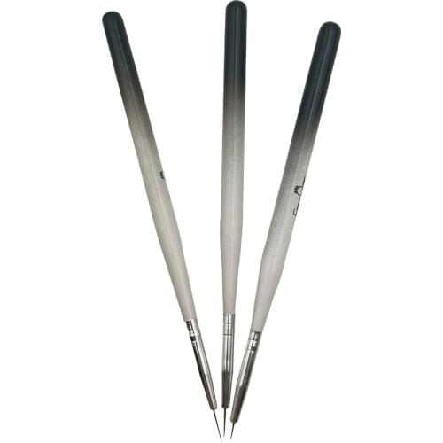 3Pcs/Set Professional Liner Painting Pen 6mm&10mm&12mm Drawing Brush Liner Gel Polish Nail DIY Manicure Cepillo para las uñas