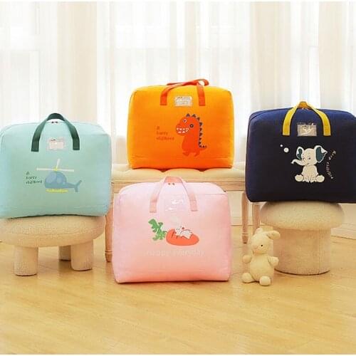 4 Colors ChildrenS Quilt Storage Bag Lovely Bedding Handle Packing Oxford Clothing Sorting Case Closet Organizer Luggage Finish
