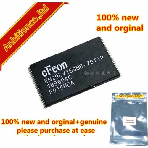 5pcs 100% new and orginal EN29LV160BB-70TIP TSOP48 16 Megabit (2048K x 8-bit / 1024K x 16-bit) Flash Memory Boot Sector in stock