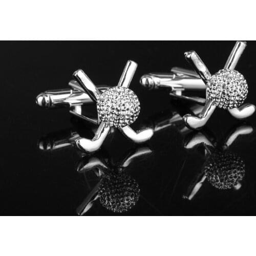 HANCHANG Accessories Sports Golf Balls Cufflinks for Mens Shirts Cuff Links Xmas Gifts