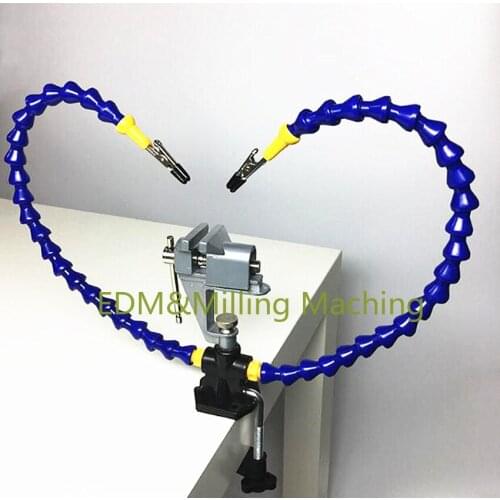 CNC Flexible Arm Two Hand Soldering Iron Holder Stand Helping Clamp Vise Clip Tool 1set