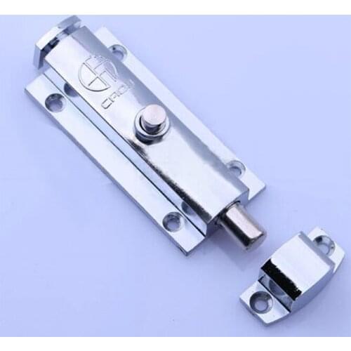 Home Door Window Zinc Alloy / Plastic Security Slide Bolt Lock for Bathroom Toilet Spring Latch High Quality