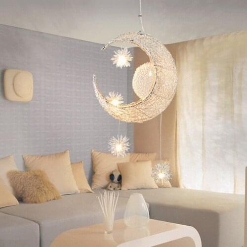 European style star and moon creative personality restaurant bar counter bedroom warm childrens room Pendant Lights WF1016